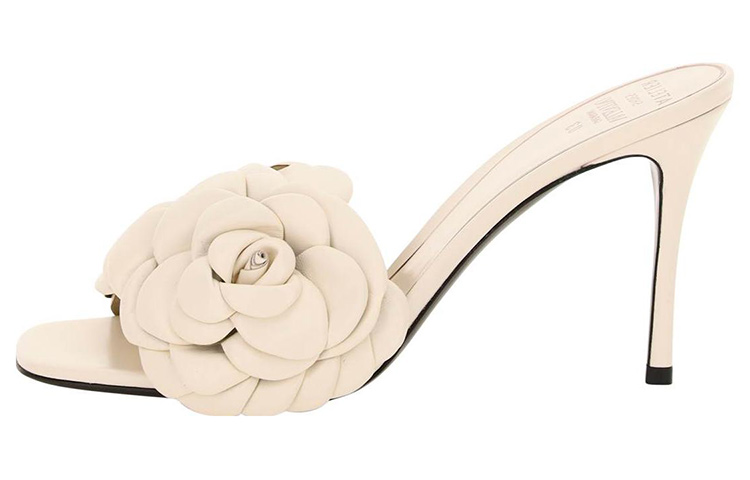 (W) Valentino Leather High-Heel Sandal 'Cream White'