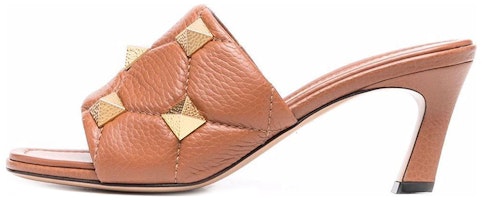 (Women) Valentino Leather High-Heel Slide 'Brown Fashion' XW2S0BK3SAIHG5 (Women) Valentino Leather High-Heel Slide 'Brown Fashion' XW2S0BK3SAIHG5