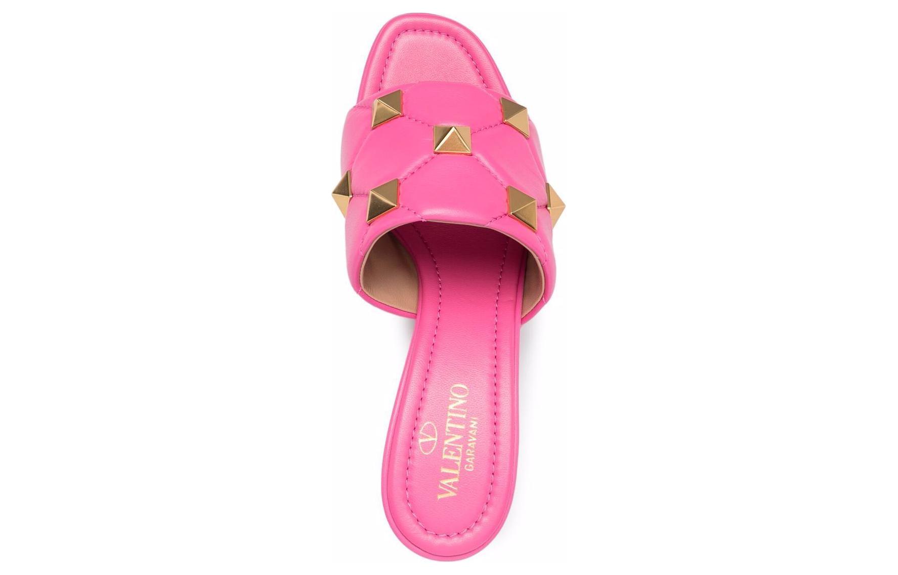 (W) Valentino Leather High-Heeled 'Fashion Pink Slides' 圖 5
