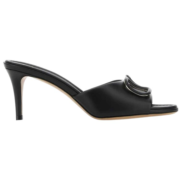 (W) Valentino Leather High-Heeled Black 'Fashion Sandal' 圖 2