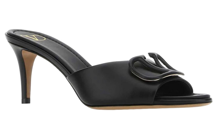 (W) Valentino Leather High-Heeled Black 'Fashion Sandal' 圖 3
