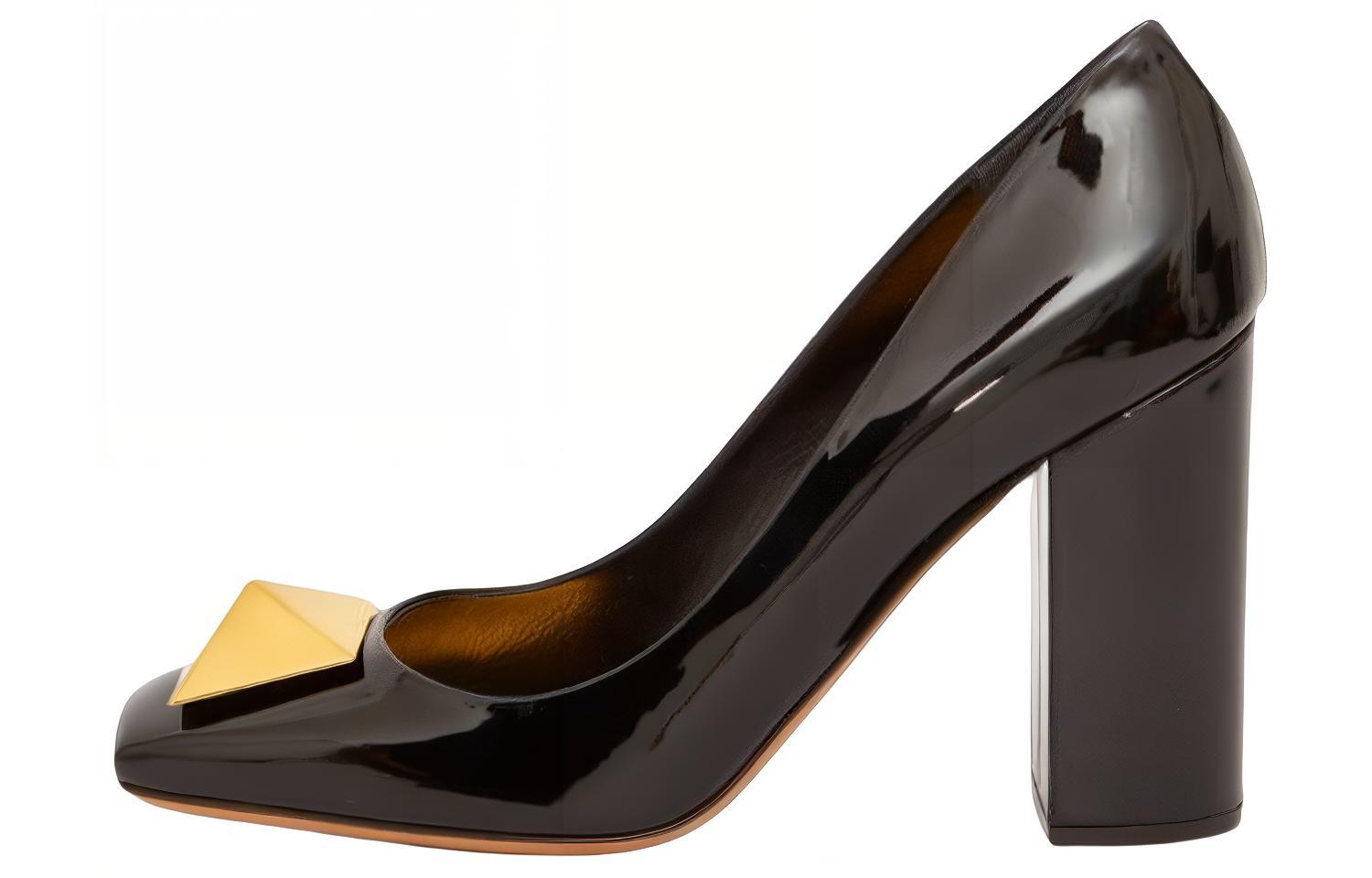 (W) Valentino Leather High-Heels 'Black'