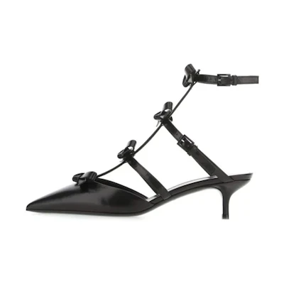 (W) Valentino Leather High-Top Sneaker 'Black'
