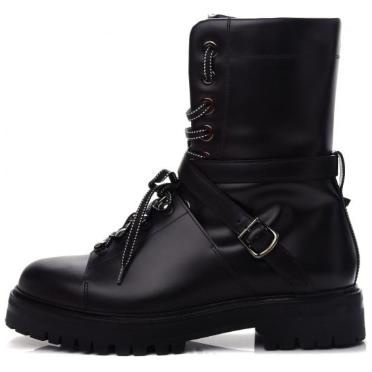 (Women) Valentino Leather Lace-Up Boot 'Black Fashion' LW0S0A83ABS0NO