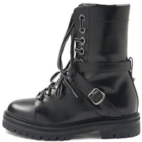 (Women) Valentino Leather Lace-Up Boot 'Black Fashion' LW0S0A83ABS0NO (Women) Valentino Leather Lace-Up Boot 'Black Fashion' LW0S0A83ABS0NO