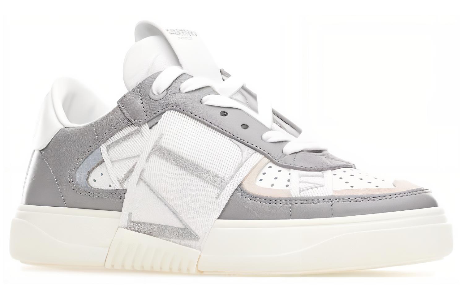 (W) Valentino Leather Low-Top Sneaker 'White Grey' 圖 2