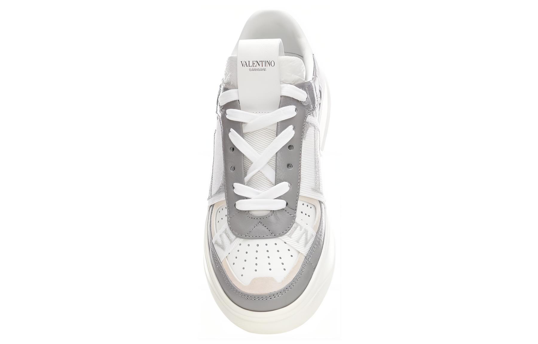(W) Valentino Leather Low-Top Sneaker 'White Grey' 圖 4