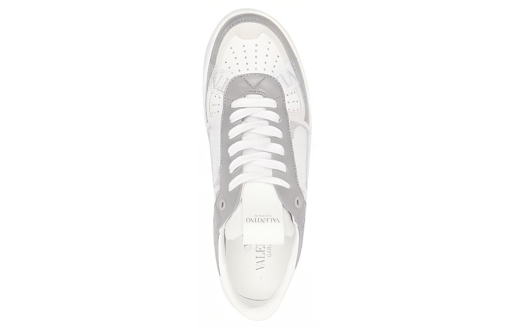 (W) Valentino Leather Low-Top Sneaker 'White Grey' 圖 5