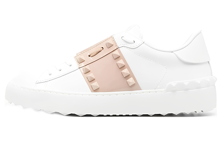 Buy (W) 발렌티노 화이트 가죽 로우탑 스니커즈 2W0S0A01YNDMTG