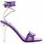 Order (W) Valentino Sandal Bertali Kulit Hujung Terbuka 'Ungu' 2W2S0GH4LMYV3P