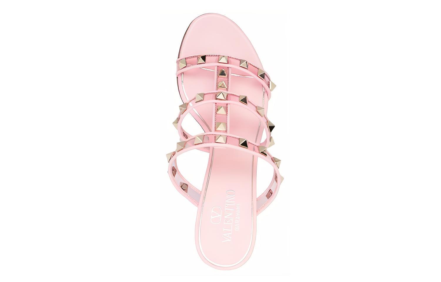 (W) Valentino Leather Open-Toe Slide 'Pink' 圖 5