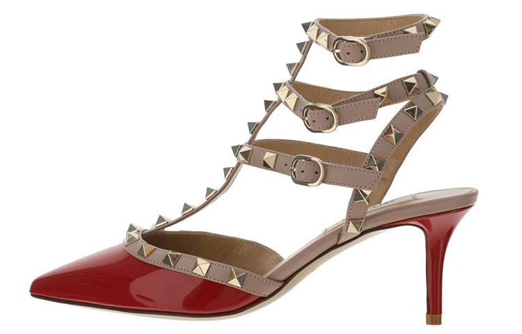 Buy (W) Valentino Kulit Tumit Terbuka dengan Gesper Fesyen Slide ''Merah'' 1W2S0375VNWR19