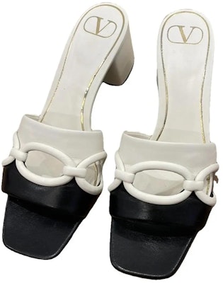 (Women) Valentino Leather Open Toe Block Heel Slide 'Beige Black' 2W2S0GH8ZUC790 Lookbook (Women) Valentino Leather Open Toe Block Heel Slide 'Beige Black' 2W2S0GH8ZUC790