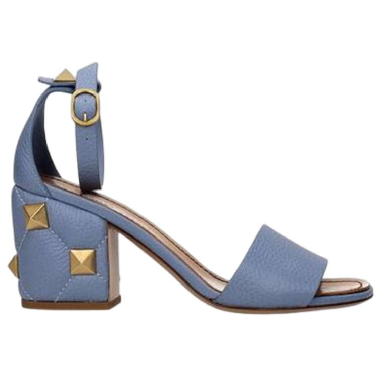Order (Women) Valentino Leather Open Toe Chunky Heel Sandal 'Purple Fashion' S0EA1ILK56Y