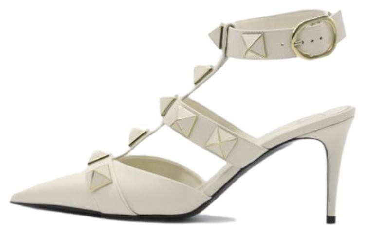 (Women) Valentino Leather Pointed-Toe Comfort 8cm 'Slim Heel Pumps White' XW2S0CB2ZGJI16