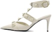 Buy (W) Valentino Kulit Tumit Langsing 8cm 'Kasut Tumit Selesa Putih' XW2S0CB2ZGJI16