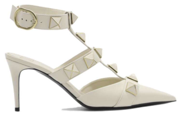 Order Valentino華倫天奴 皮革 尖頭舒適 細跟 高筒鞋 8cm 女款 白色