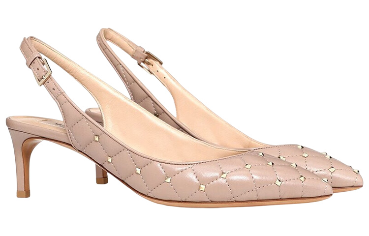 (W) Valentino Leather Pointed-Toe Pump 'Nude' 圖 3