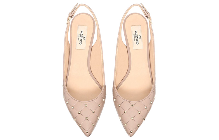 (W) Valentino Leather Pointed-Toe Pump 'Nude' 圖 4