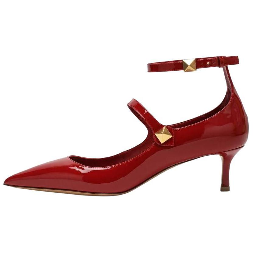 (Women) Valentino Leather Pointed-Toe Stiletto 'Red Buckle' WS0GC2ERU0RO
