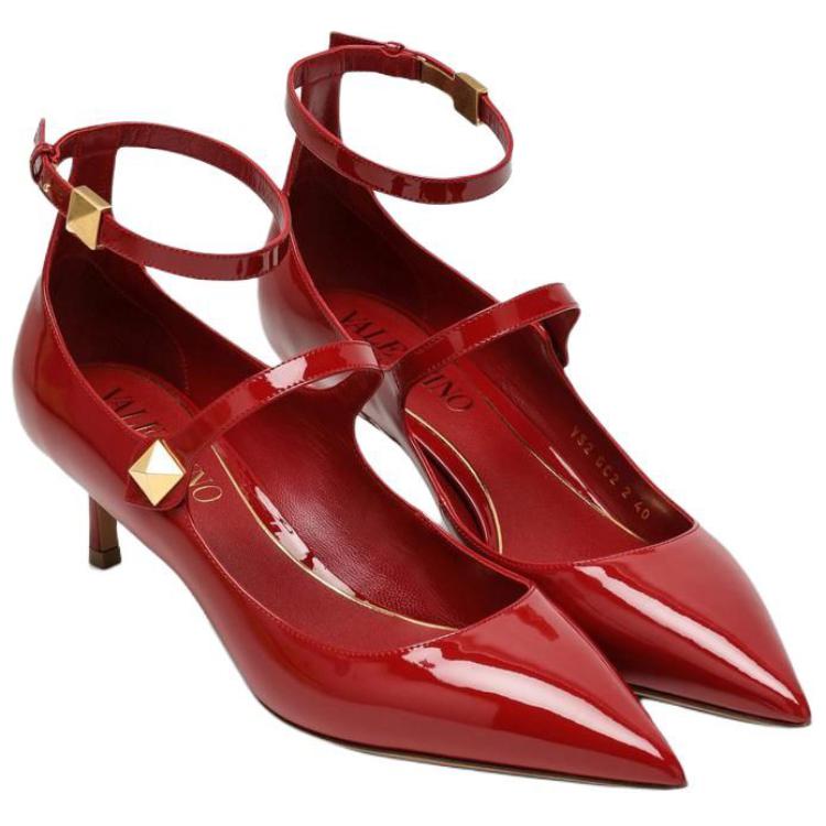 (W) Valentino Leather Pointed-Toe Stiletto 'Red Buckle' 圖 3