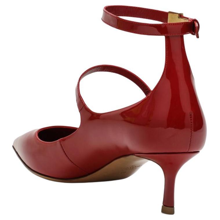 (W) Valentino Leather Pointed-Toe Stiletto 'Red Buckle' 圖 4