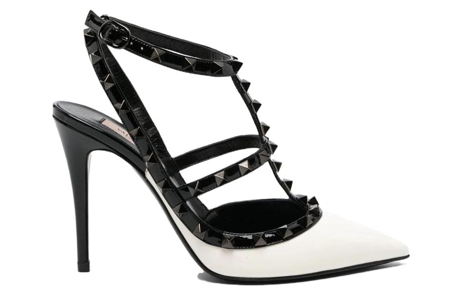 Order (Women) Valentino Leather Pointed Toe Buckle Stiletto 'Black' 3W2S0393KYYA81