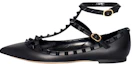 Buy (Women) Valentino Leather Pointed Toe Flat 'Black' RW2S0376VB80NO
