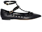 Order (Women) Valentino Leather Pointed Toe Flat 'Black' RW2S0376VB80NO