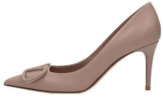 (Women) Valentino Leather Pointed Toe Slingback Pumps 'Beige' 1W2S0EM9MZFP45 (Women) Valentino Leather Pointed Toe Slingback Pumps 'Beige' 1W2S0EM9MZFP45