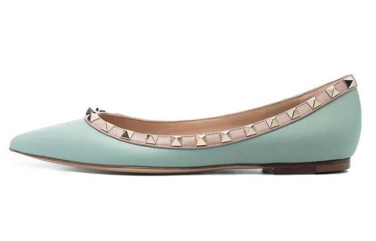 (Women) Valentino Leather Pointed Toe Slip-On 'Green' 2W2S0403VNWKJD