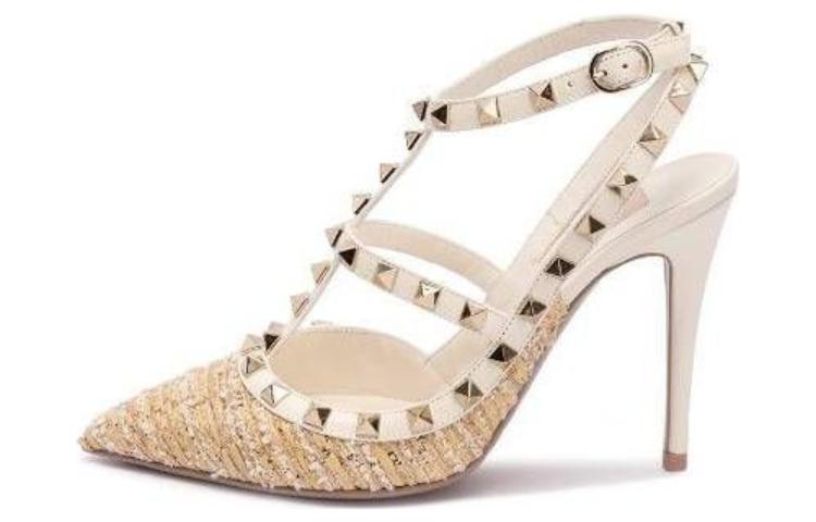 (Women) Valentino Leather Pointed Toe Stiletto 'Beige' 3W2S0393IIDK2F