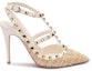 Order (W) Valentino Kulit Tumit Tinggi Runcing 'Beige' 3W2S0393IIDK2F