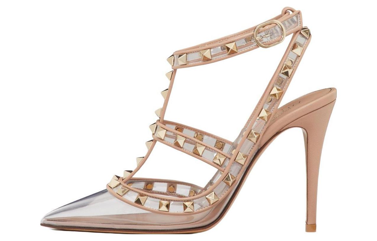 (Women) Valentino Leather Rockstud Slingback Pumps 'Transparent Pink' 2W0S0393LFCV6