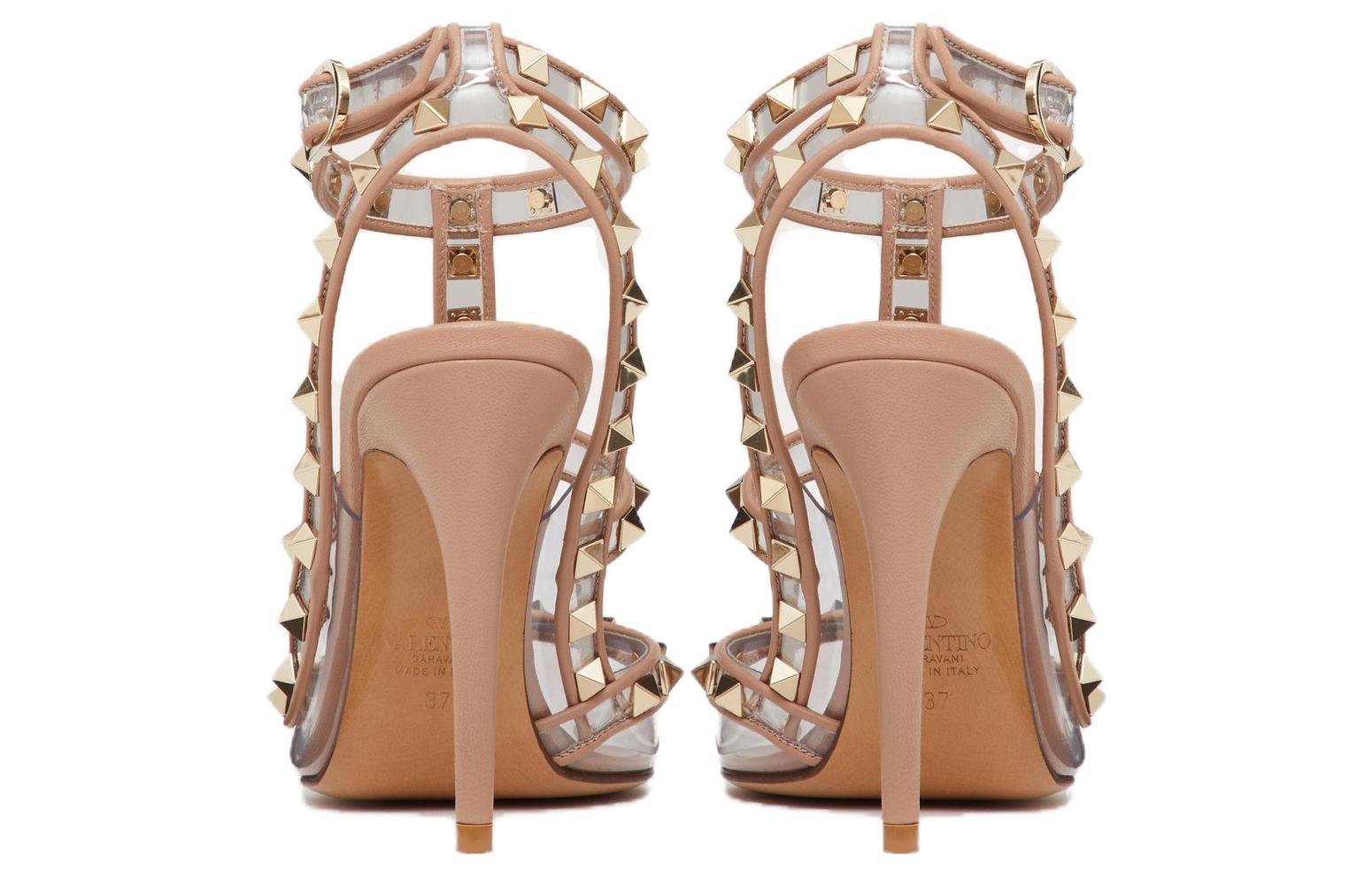 (W) Valentino Leather Rockstud Slingback Pumps 'Transparent Pink' 圖 4