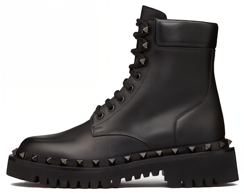 (Women) Valentino Leather Round Toe Lace-Up Ankle Boots 'Black' 3W0S0HW8JUR0NO Buy (Women) Valentino Leather Round Toe Lace-Up Ankle Boots 'Black' 3W0S0HW8JUR0NO
