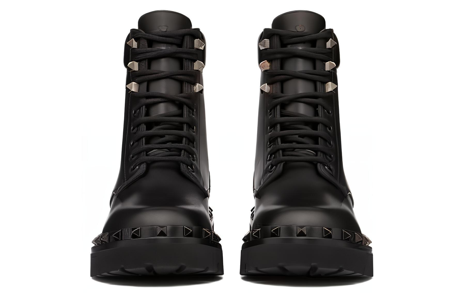 Lookbook (W) 발렌티노 블랙 가죽 앵클부츠 (Valentino Black Leather Ankle Boots) 3W0S0HW8JUR0NO