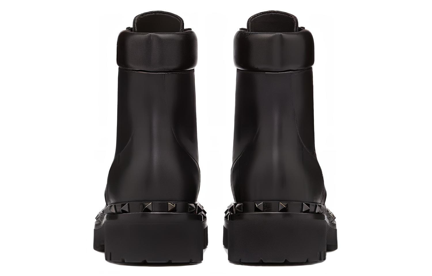 Shop (W) 발렌티노 블랙 가죽 앵클부츠 (Valentino Black Leather Ankle Boots) 3W0S0HW8JUR0NO