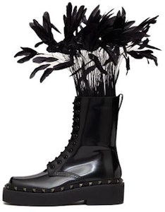 (W) Botas Cortas de Cuero Valentino con Tacón Grueso y Cordones Punta Redonda 'Negro' 3W0S0HZ3UCV0NO Buy (W) Botas Cortas de Cuero Valentino con Tacón Grueso y Cordones Punta Redonda 'Negro' 3W0S0HZ3UCV0NO