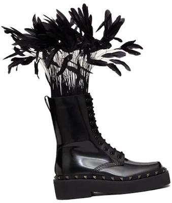 (W) Bottes Courtes à Lacets en Cuir Valentino à Talons Épais ''Noir''. 3W0S0HZ3UCV0NO Order (W) Bottes Courtes à Lacets en Cuir Valentino à Talons Épais ''Noir''. 3W0S0HZ3UCV0NO