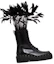 Order (W) Bottes Courtes à Lacets en Cuir Valentino à Talons Épais ''Noir''. 3W0S0HZ3UCV0NO