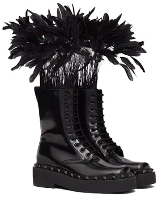 (W) Bottes Courtes à Lacets en Cuir Valentino à Talons Épais ''Noir''. 3W0S0HZ3UCV0NO Lookbook (W) Bottes Courtes à Lacets en Cuir Valentino à Talons Épais ''Noir''. 3W0S0HZ3UCV0NO