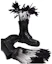 Shop (W) Bottes Courtes à Lacets en Cuir Valentino à Talons Épais ''Noir''. 3W0S0HZ3UCV0NO