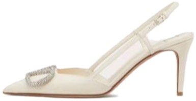 (Women) Valentino Leather Round Toe Slip-On Stiletto 'White' 3W2S0R01ESTIA5 (Women) Valentino Leather Round Toe Slip-On Stiletto 'White' 3W2S0R01ESTIA5