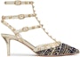 Order (W) Valentino Stiletto Kulit Hujung Bulat Slip-On 'Biru' 3W2S0375BPPK2D