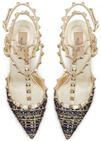 Shop (W) Valentino Leder Rundzeh-Slip-On Stiletto ''Blau'' 3W2S0375BPPK2D