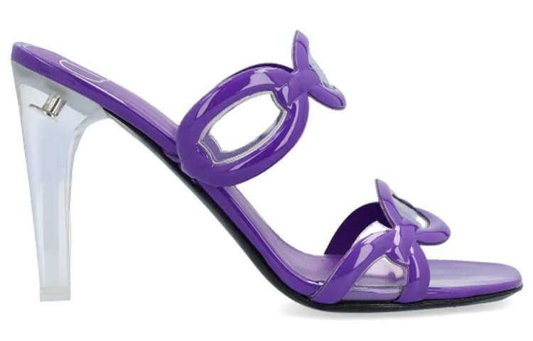 (W) Valentino Leather Slide High Heel 'Purple Fashion' 圖 2