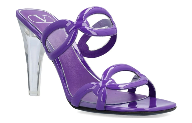 (W) Valentino Leather Slide High Heel 'Purple Fashion' 圖 3