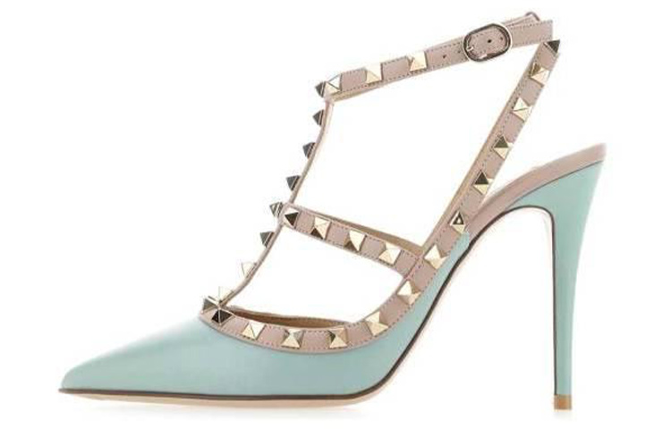 (Women) Valentino Leather Slingback Stiletto 'Green' 2W2S0393VODKJD