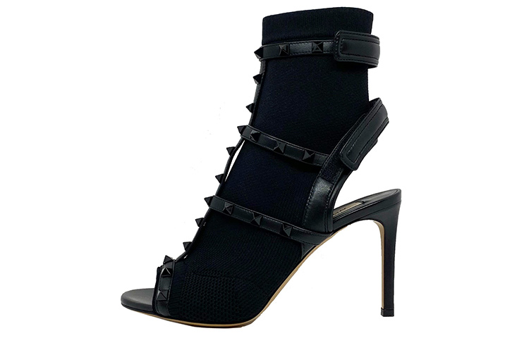 (Women) Valentino Leather Stiletto 'Fashion Sandal Black' RW2S0J85UDI0NO
